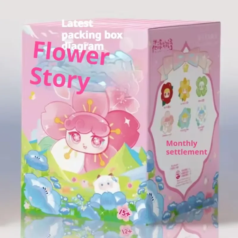 20285 Lucky Meow bambola di peluche tendenza scatola cieca serie fiore modellazione bambola carino portachiavi zaino ciondolo carta d'identità regalo carino