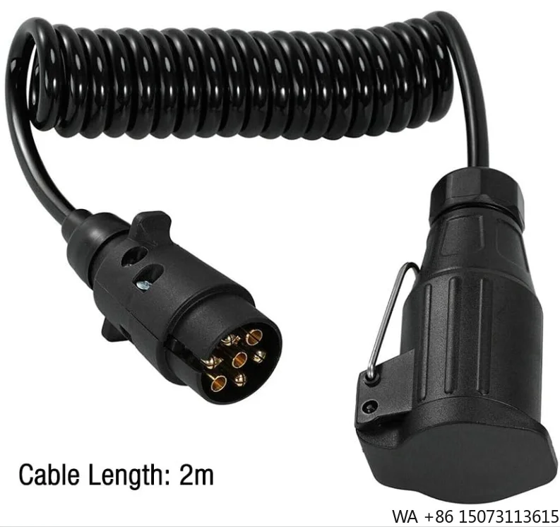 7-Pin to 13-Pin Trailer Socket Adapter Cable Extension for Caravan Motorhome