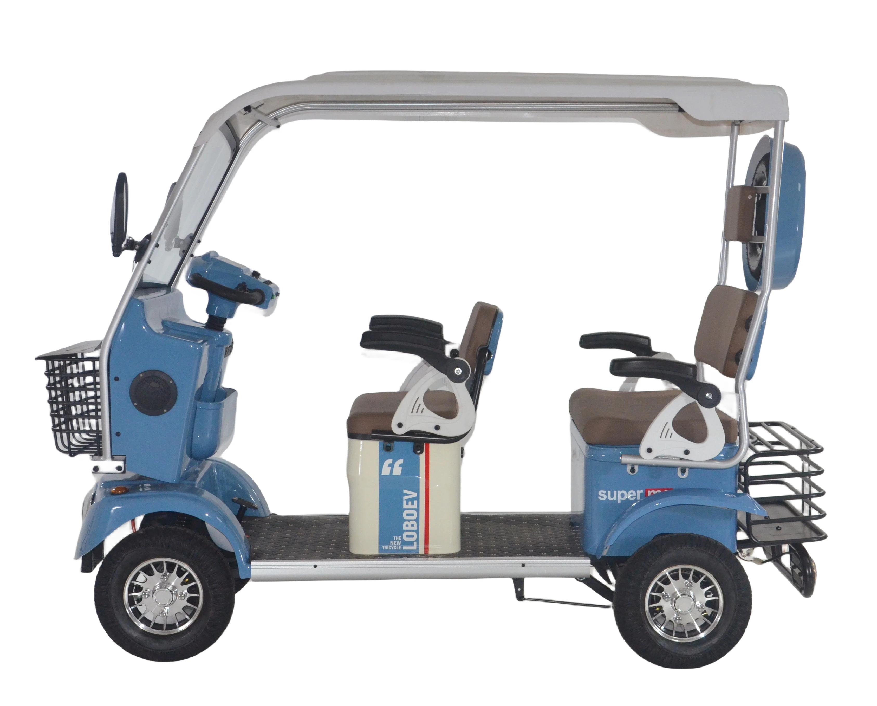 

Popular the Elderly Electric Tricycles Four Wheel Electric Vehicle for Adult Passenger with Roof