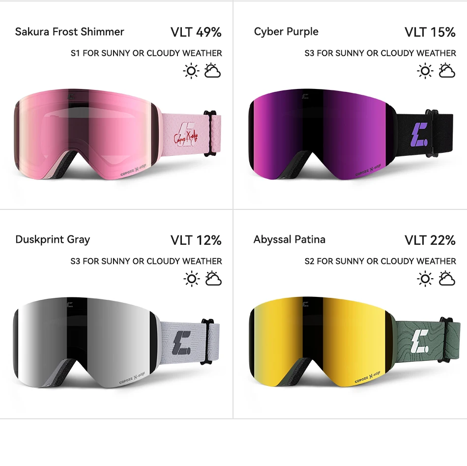 COPOZZ Winter Magnetische Skibrille Erwachsene Outdoor UV400 Schutz High-definition Anti-fog Abnehmbare Frauen Männer Snowboard Brille – Detail 17