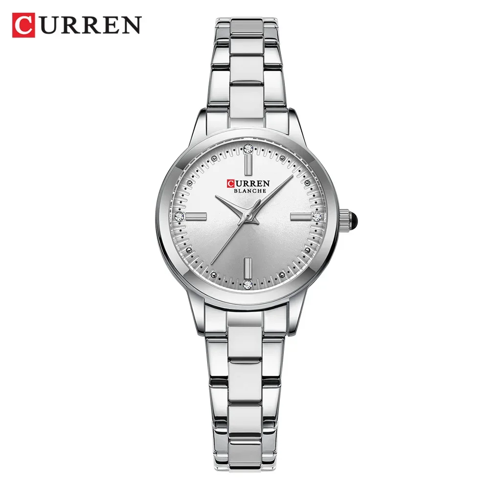 CURREN Damenuhren, modisch, Original-Quarz-Armbanduhr für Damen, römisches Zifferblatt, schillernder Diamant, wasserdicht, leuchtend, luxuriös, neu 6
