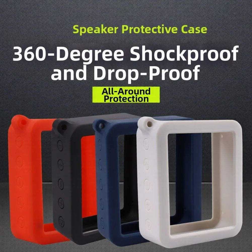 Travel Silicone Case for JBL For GO 2 Speaker with PU Strap Anti Scratch Design Size 10cm 7cm 3cm Black Gray Red Blue