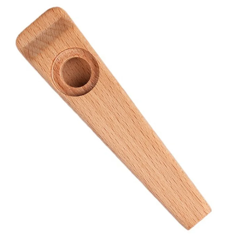 Wooden Kazoo Flute With Replacement Diaphragms Guitar Piano Keyboard Accompaniment Kazoos Musical Instruments Kids Gift