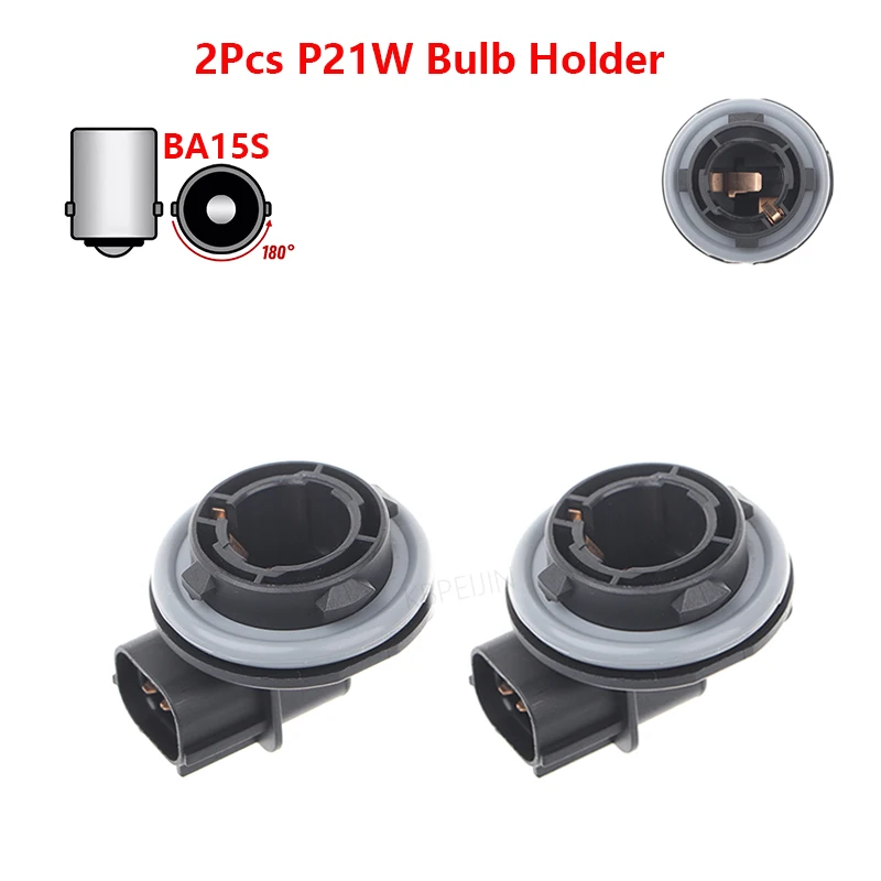2x Car Daytime Running Light Socket For Kia Forte Cerato BA15S P21W Bulb Holder Base Accessories