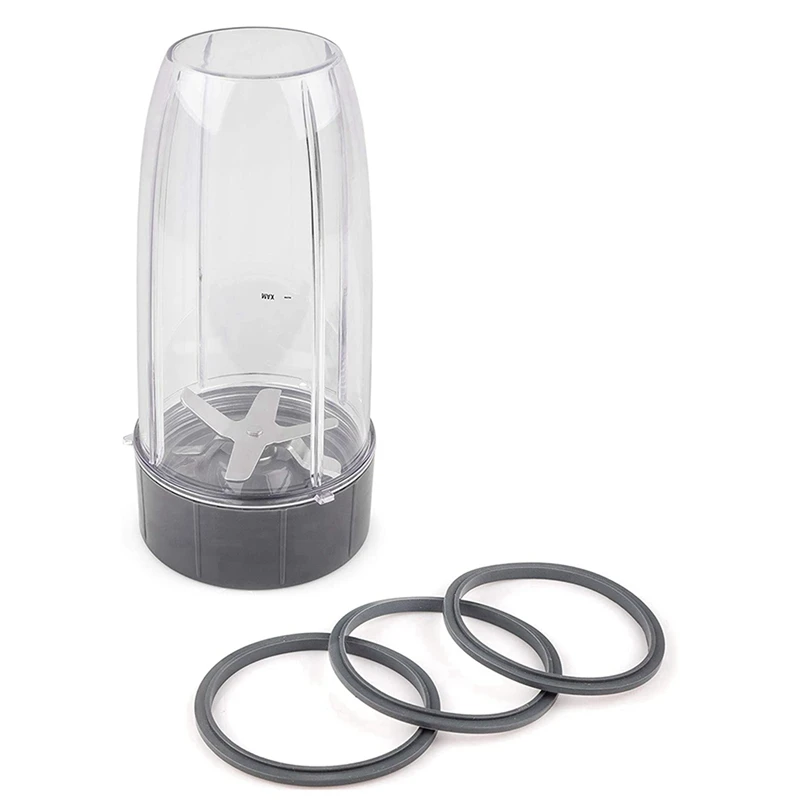 X17A 2025 NEW-2X Replacement Parts 32 Oz Cup And Blade And Seal Ring Rubber Gaskets Replacement, Compatible For Nutribullet