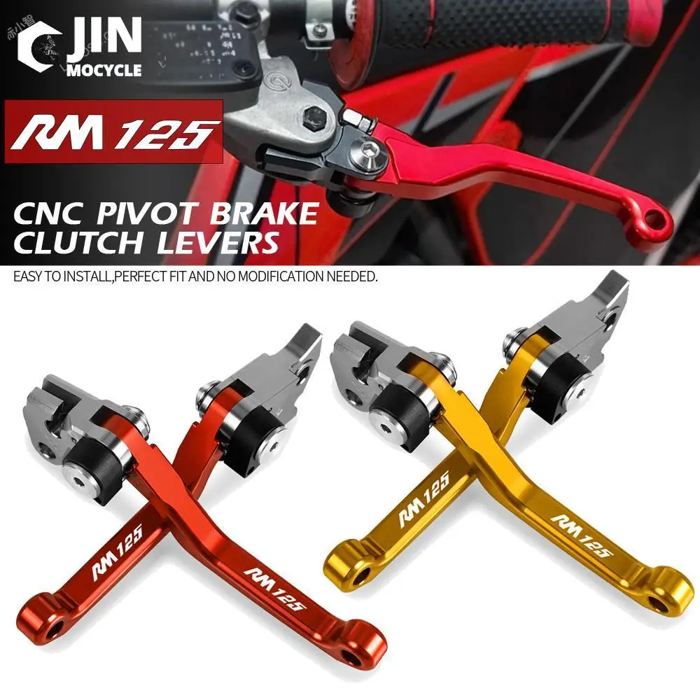 Foldable Pivot Dirt Bike CNC Aluminum Brake Clutch Levers Cable Lever Handle For SUZUKI RM125 RM 125 2009 Motorcycle Accessories