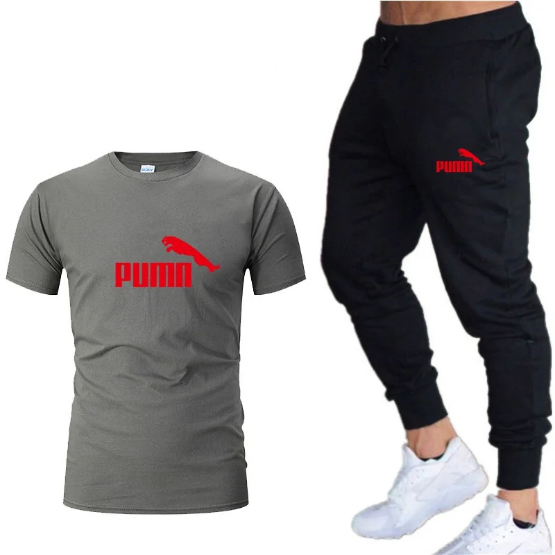 2024 estate t-shirt di grandi dimensioni pantaloni Set per uomo vendita calda Casual Fitness Jogger 2 pezzi abiti nuova tuta da uomo a maniche corte