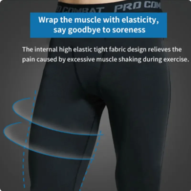 Compression Sports Pants Running Leggings Men Sportswear Quick Dry Gym Fitness Tights Workout Training Jogging Sports Trousers image 5