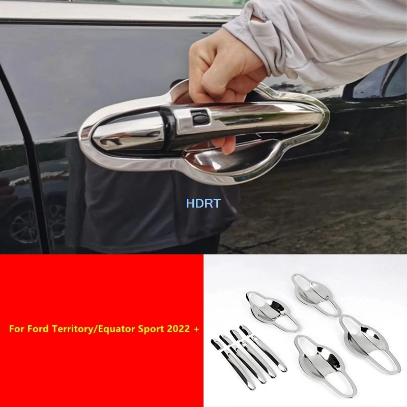 

Подходит для Ford Territory/Equator Sport 2022 + крышка ручки двери автомобиля, Стайлинг, защитная пленка, декоративные аксессуары, внешняя наклейка