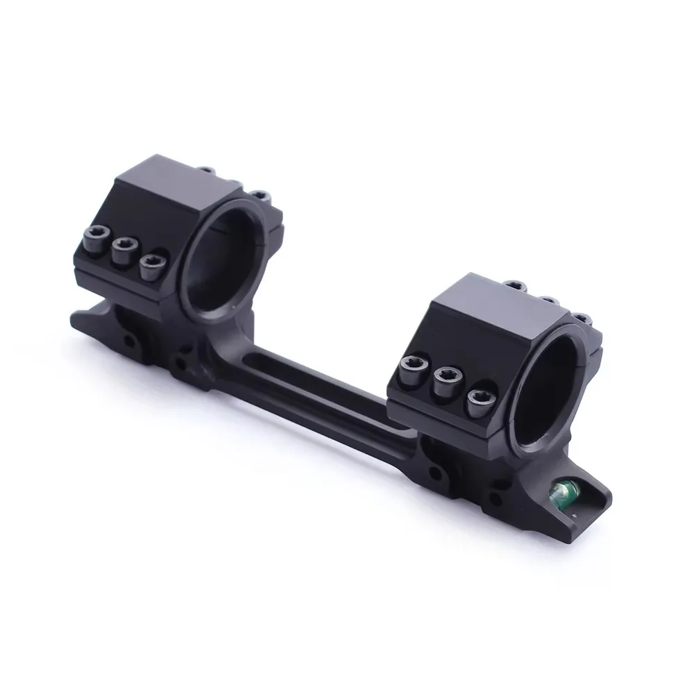 SPINA OPTICS Montura táctica para riel Dovetail de 11 mm Anillos de mira de 25,4 mm/30 mm con dos niveles de burbuja para arma real, .308, .300.