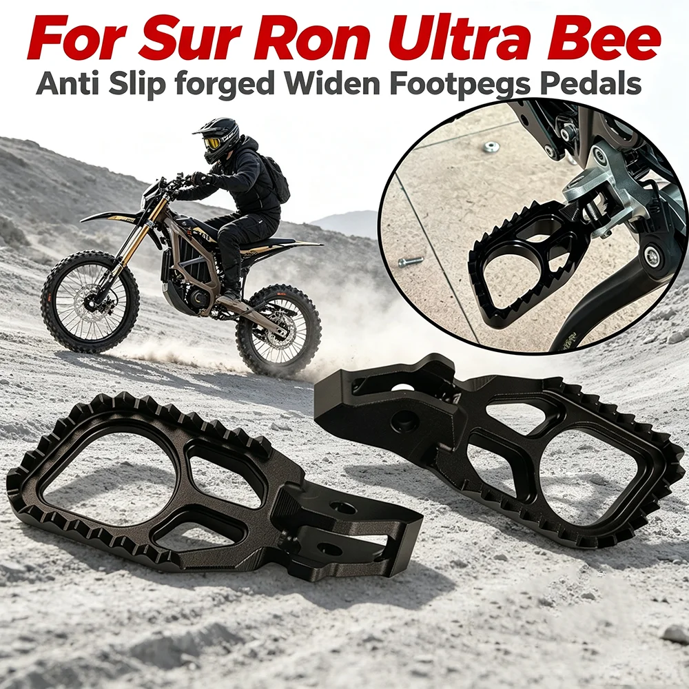 Für Sur Ron Ultra Bee UB Surron Ultrabee Elektromotorrad-Zubehör Rutschfeste Verbreiterte Fußrasten Fußstützen Pedale