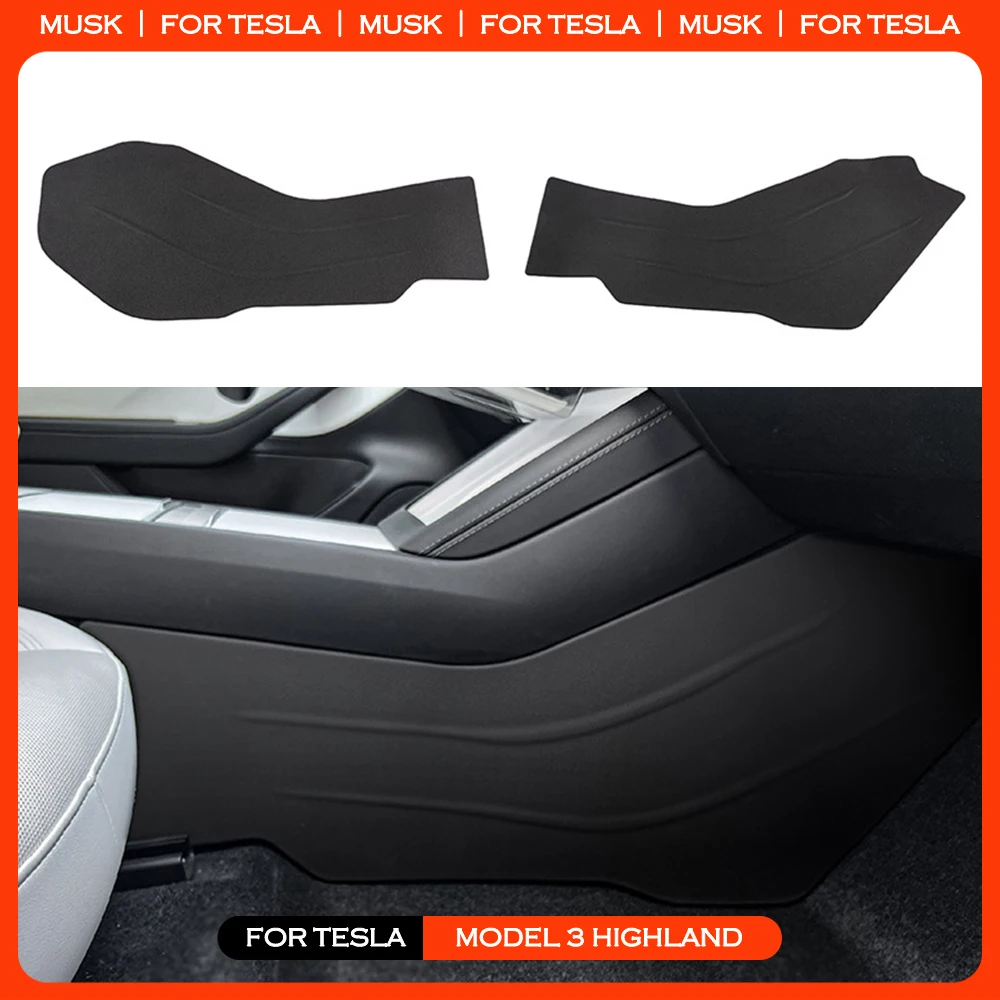 

Для Tesla Model 3 Highland Anti Kick Pad Центральное управление Боковая защита Kick Pad TPE Protector Model3 Highland Аксессуары 2024