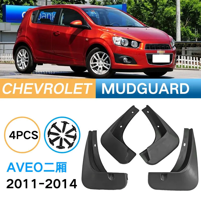 Auto Fender Mud Flaps Splash Guards Mudguard for Chevrolet 2011-2014 Aveo Hatchback Sturdy Structure Long Lasting