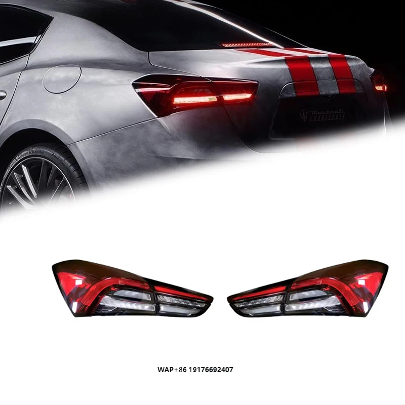

FT Car Lights forMaserati Ghibli Taillights 2014-2022 Ghibli LED Tail Lamp Dynamic Turn Signal Light Car Taillights Assembly