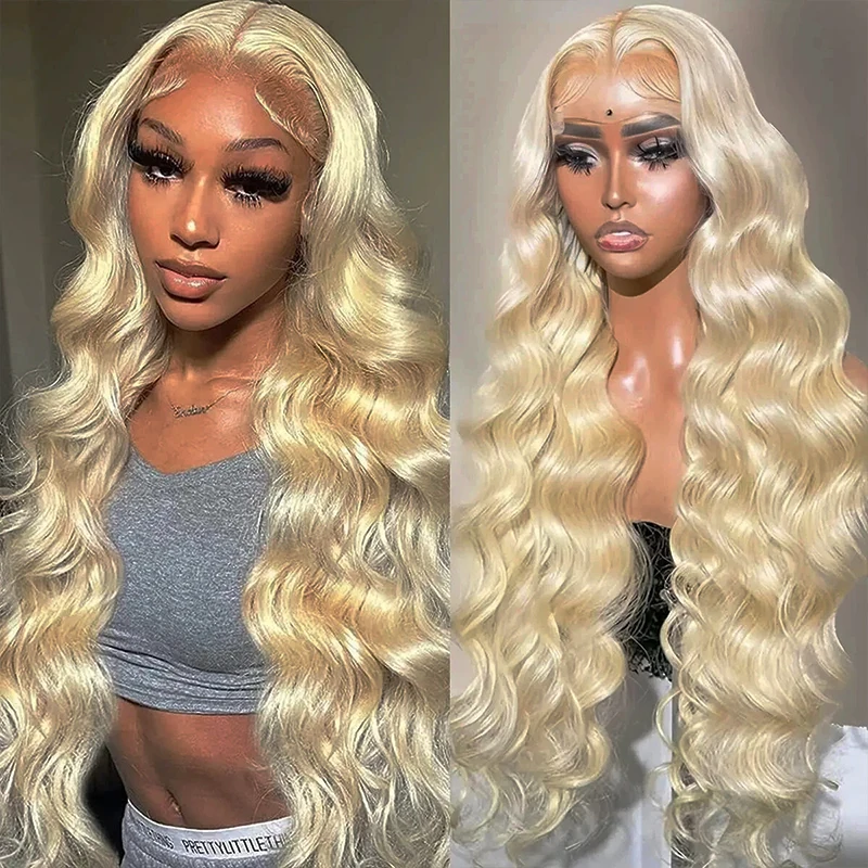 

613 Body Wave Human Hair Wigs 200 Density Blonde Body Wave Lace Front Wigs 613 Human Hair Pre Plucked 613 HD Lace Frontal Wig