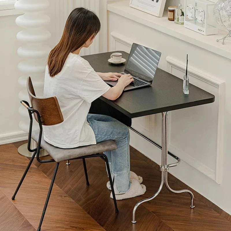 Nordic Simple Workbench Stainless Steel Desk Computer Desk Bauhaus Light Luxury Dresser with Drawers