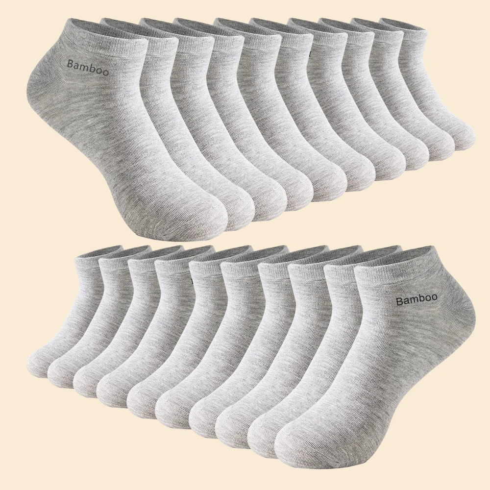 10 Paar hochwertige Herren-Socken aus Bambusfaser, Sommer, dünn, schweißabsorbierend, Deodorant, für Herren, Business-Casual, formelle schwarze Socken, Geschenk – Detail 3