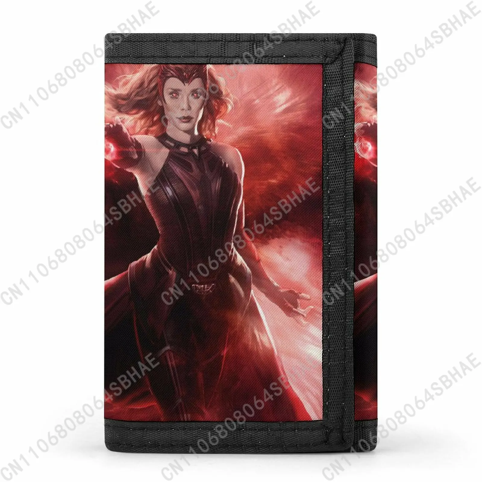 

Marvel Scarlet Witch Tri Fold Wallet Teenage Girls Boys Slim 3 Fold Card Personalized Pattern Purse School Daily Use Cosplay