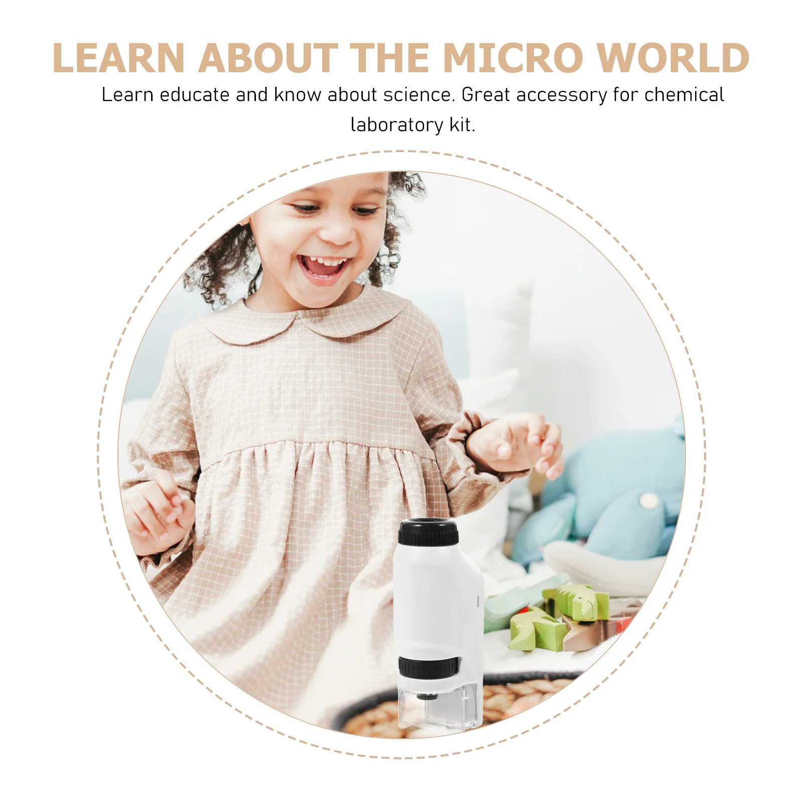 

Portable Kids Microscope Monocular Biological Magnifier for Science Educational Tool Outdoor Experiment Learning Accessory