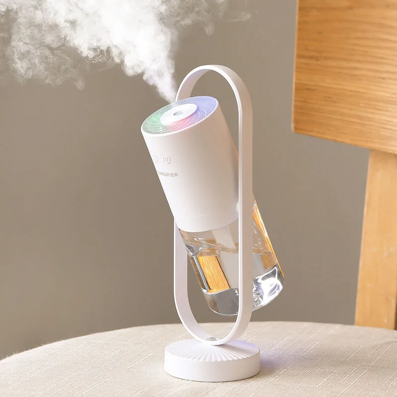 

Ultrasonic Air Humidifier Angle Adjustable USB Hourglass Mist Maker for Office Home Essential Oil Aroma Diffuser LED Night Light