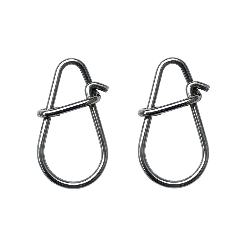 50Pcs Gourd Pin Stainless Steel Hook Swivel Solid Rings Safety Snaps fast Clip Lock Snap Connector Fishing Tool