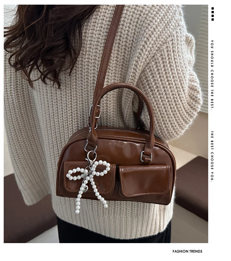 Bolso de Gran Capacidad para Viajes, Nuevo Estilo Invierno 2025, Bolso de Hombro/Axilar, Alto Valor Estético, Bolso Boston/Bo...