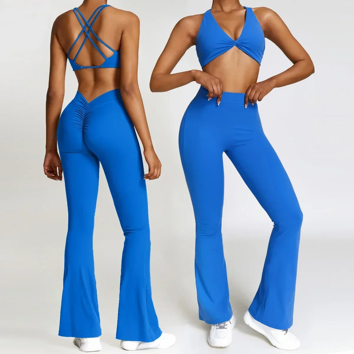 

Yoga Set 2 Pieces Gym Set Workout Clothes for Women Seamless High Waist Leggings Sports Bra Suit Female Clothing Women Tracksuit