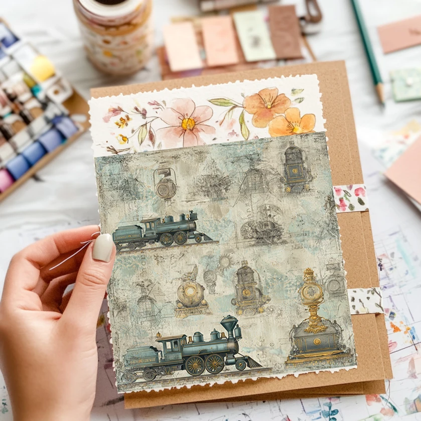 36 Sheets 6"x6" Scrapbook Paper Pack: Starlit Watercolor Splashes – Ignite Scrapbooking, Origami & Cosmic Craft Magic.