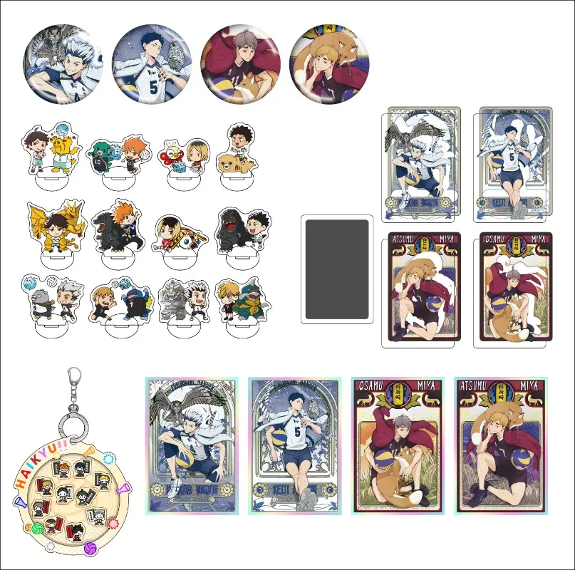 Haikyuu Jump Festa 2025 Plate Desk Decor Kotaro Bokuto Standing Akaashi Keiji Collection Ornament Miya Atsumu Acrylic Doll Gifts