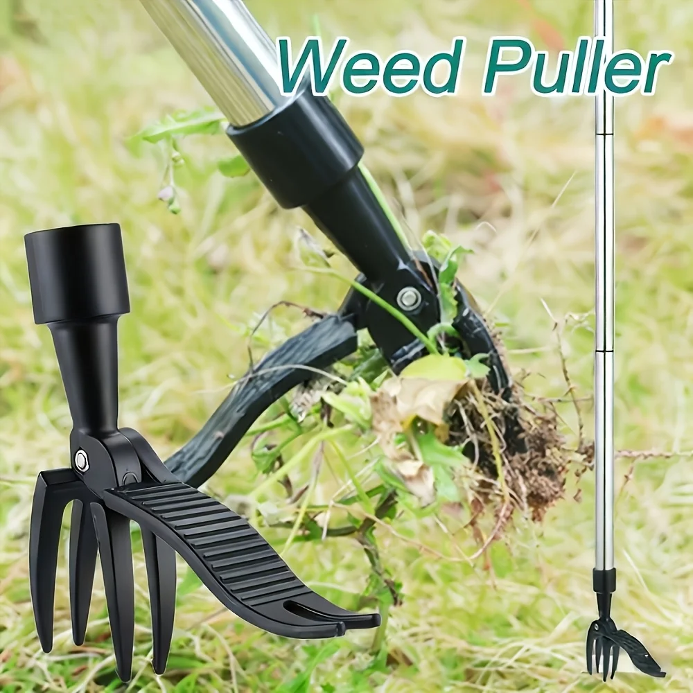 

1pc Heavy-Duty Metal Vertical Weed Remover, for Lawns, Gardens,Flower Beds,Modern Tool Design,Durable Metal Construction