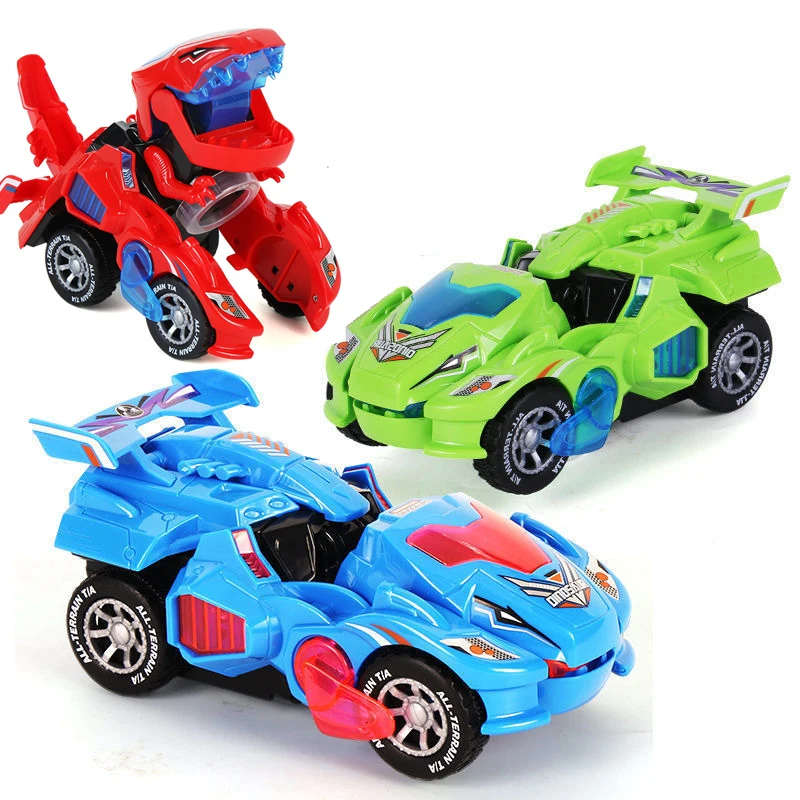 

Dinosaur Transforming Chariot Electric Snap Squad T-rex Dino Transform Car Toys Automatic Dinosaur Transformer Car Toys For Kids