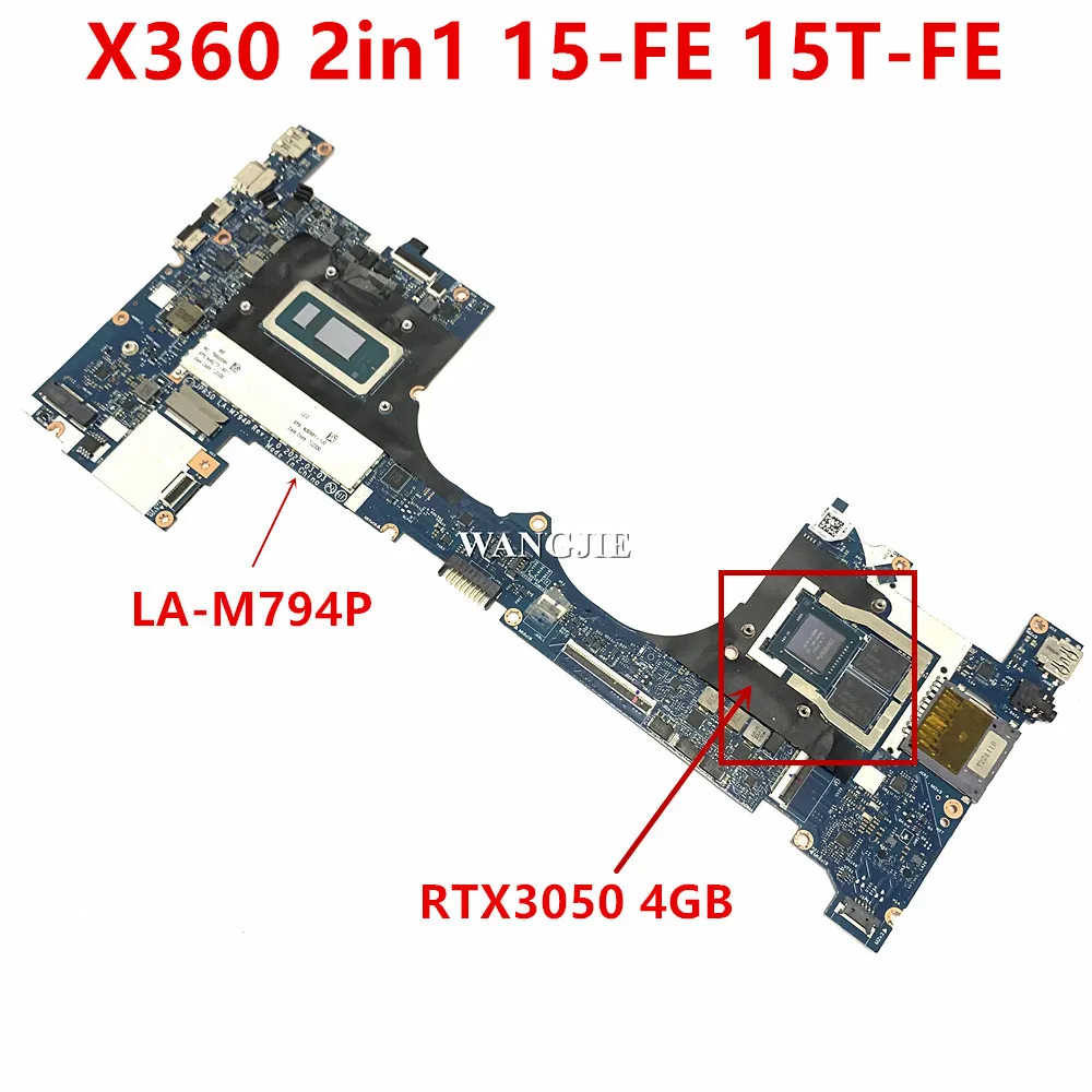

Материнская плата для ноутбука HP Envy x360 2in1 15-FE 15T-FE LA-M794P N49272-601 N49273-601 с видеокартой DSC RTX3050 4 ГБ и 16 ГБ ОЗУ, 100% протестирована