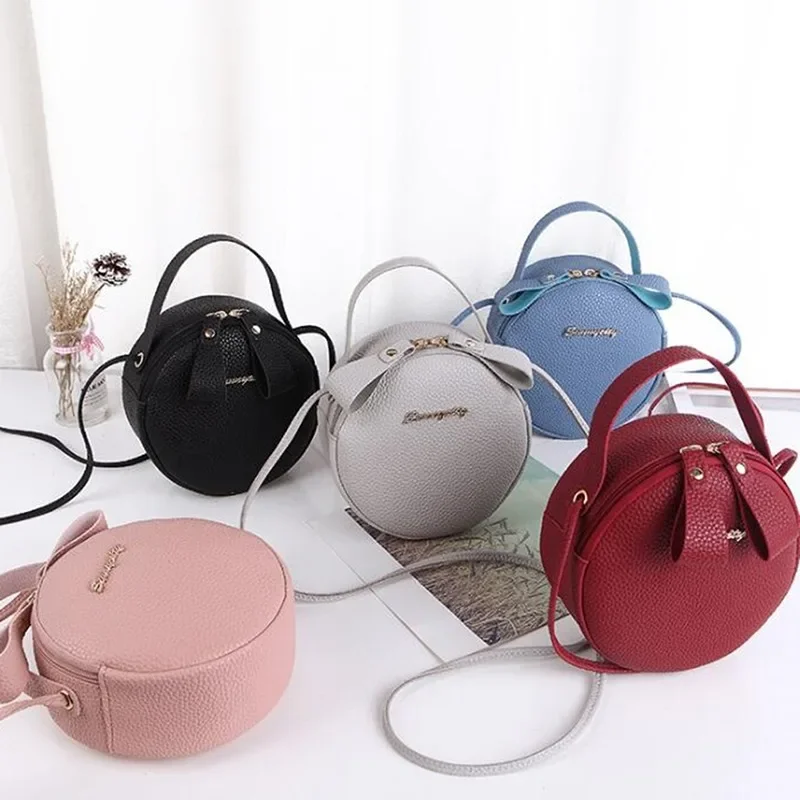 2024 New Fashion Women Bag Simple Circular Messenger Bag Female Mini Round Handbag  Ladies Crossbody Bag Bolsas сумка женска