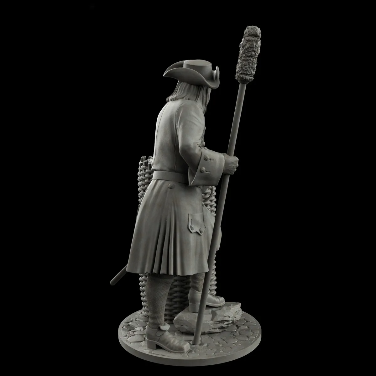 Kit model figur resin 75mm yang belum dicat, tema militer, artileri rezimen Rusia awal abad ke-18, GK belum dirakit dan tidak dicat