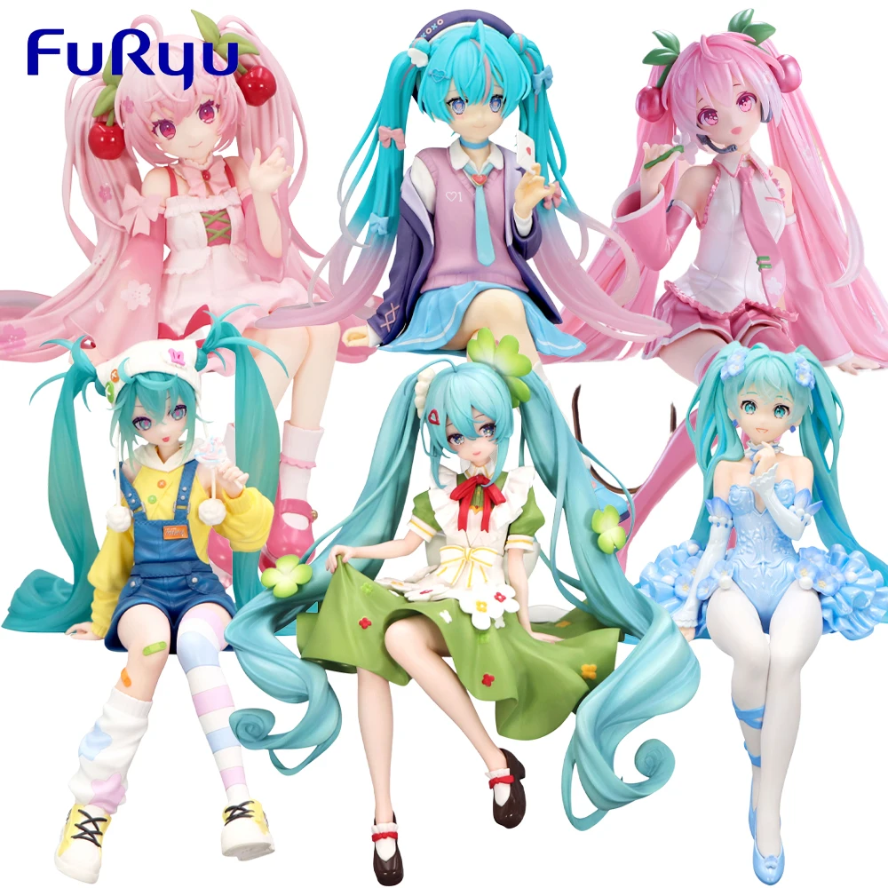 original-furyu-noodle-press-series-hatsune-miku-sakura-hatsune-genuine-anime-figure-collectible-model-satuette-ornament-toy-gift