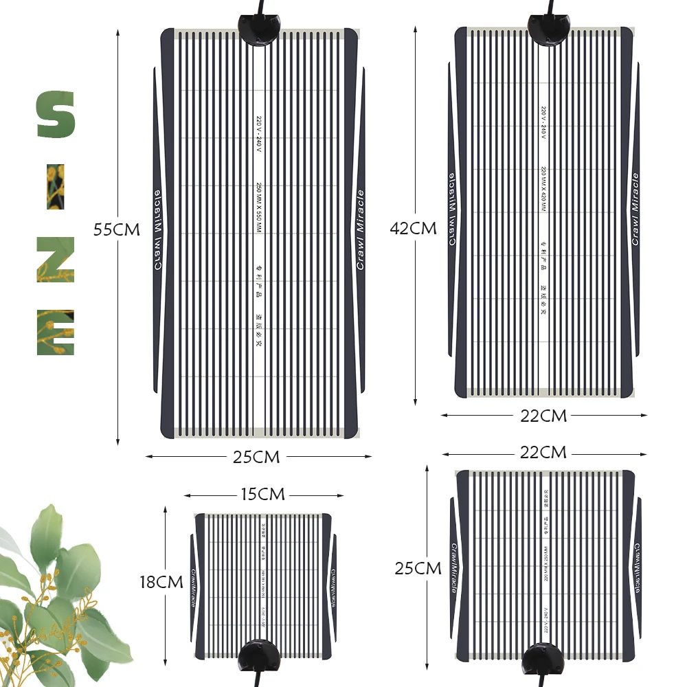 EU/US/UK/AU Plug Reptiles Heating Mat With Adjustable Temperature Controller Warm Pad Incubator for Lizard Turtle Aquarium 5-35W