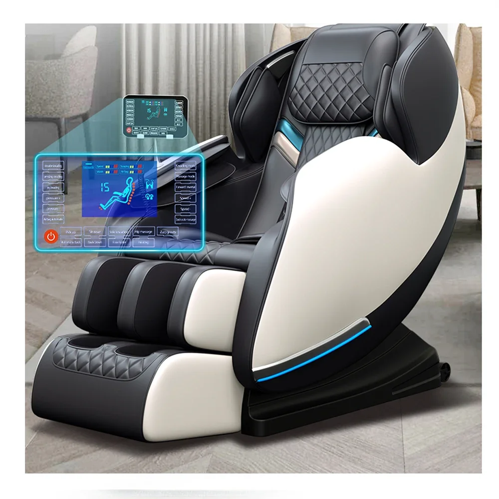 head Massage Chair Recliner with Zero Gravity car chair Massage Blue tooth Speaker Foot Roller ferniture masag