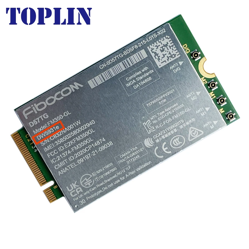 FM350-GL DW5931e  5G M.2 Module For Latitude 7440 Latitude 5531 9330 3571 Laptop 5G Solution 5000 FM350- gl