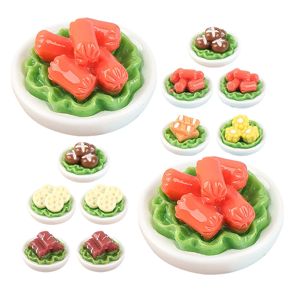 

12 Pcs Food Miniature Food Miniature Decoration Prop Vegetable Resin Educational Montessori Play Kitchen Game