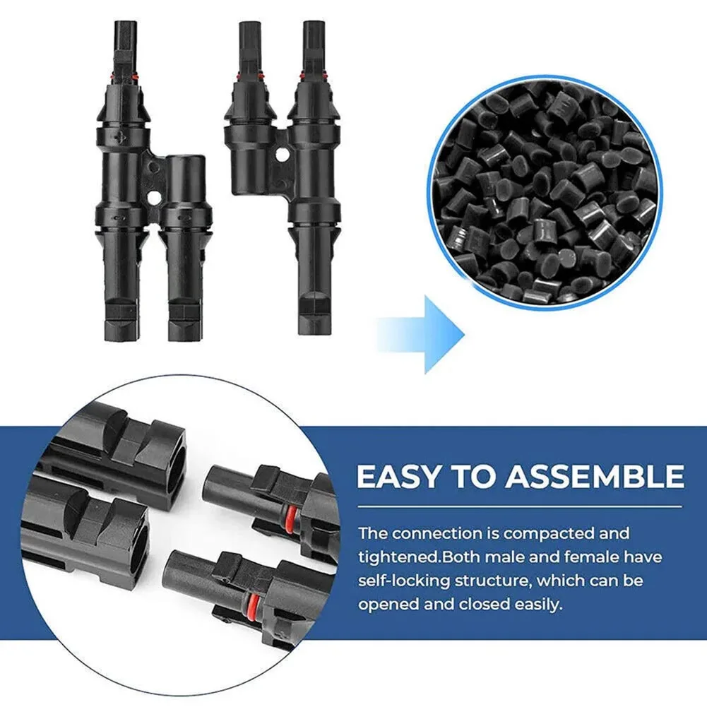 Solar Panel Y Branch Cable Connection Adapter Connector Extension For Solar Panel Systems Guaranteeing Optimal Performance
