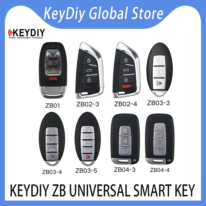 2PCS KeyDiy 46/47/48/49/4A Keyless ZB01 ZB02-3 ZB02-4 ZB03-3 ZB03-4 ZB03-5 ZB04-3 ZB04-4 Universal smart key KD900/MAX/X2/KDX4