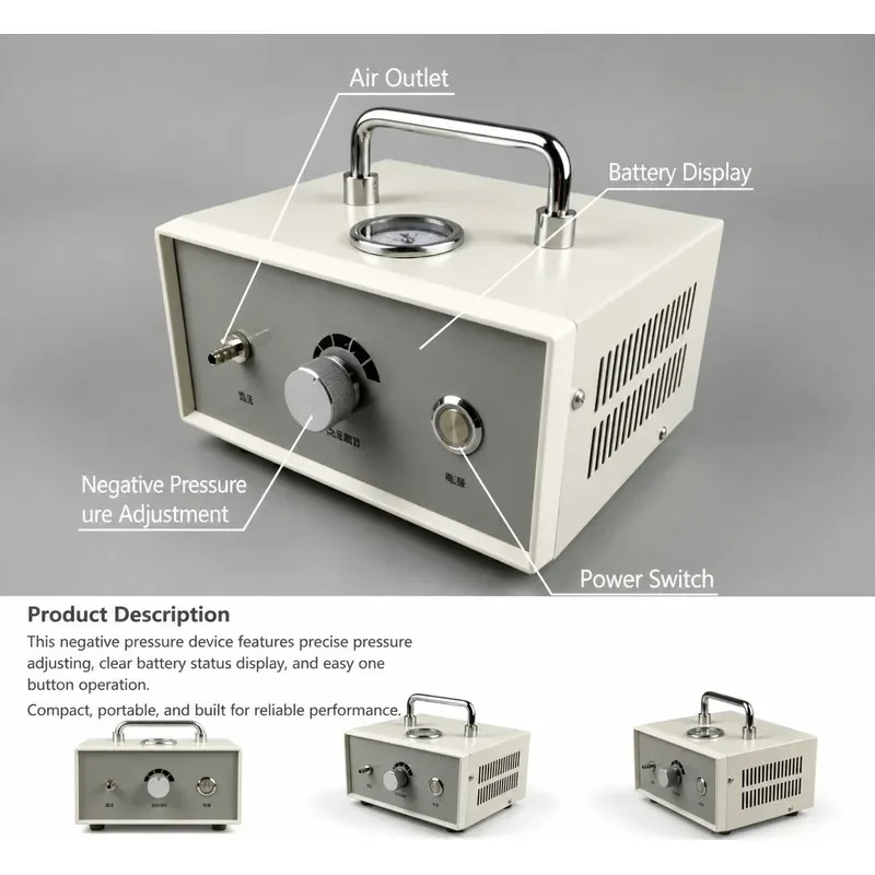 Mini Oil-Free Diaphragm Pump Portable Adjustable Positive Negative Pressure for Outdoor Laboratory Vacuum Filtration Equipment