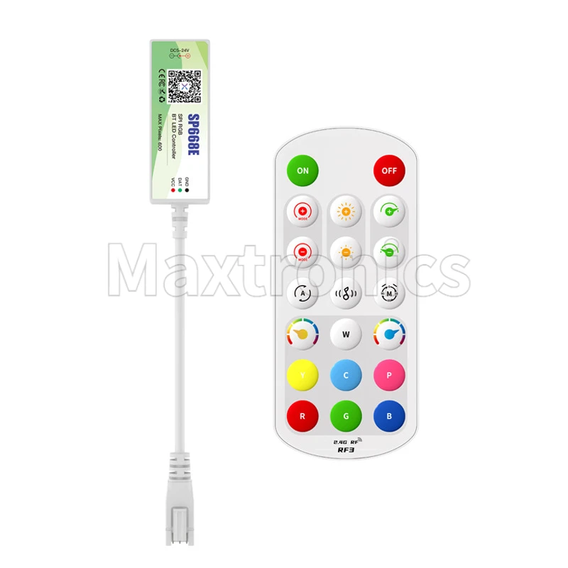 SP668E DC5-24V WS2811 WS2812B APP RF2.4G Afstandsbediening IC Muziek DIY Dynamische Effect Lichtstrip SPI RGB Bluetooth LED Controle