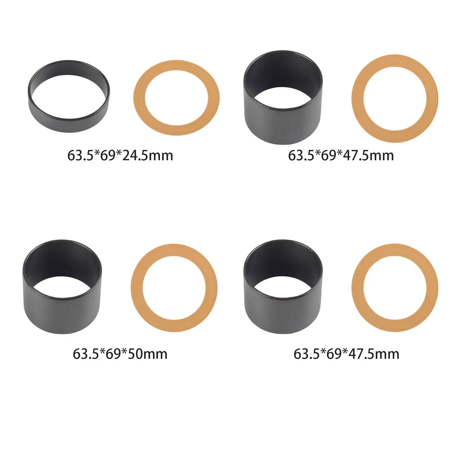 2x reemplazo de sello de manga de cilindro de compresor de aire reemplazo de bomba de aire resistente compresor de aceite silencioso anillo de pistón de compresor de aire