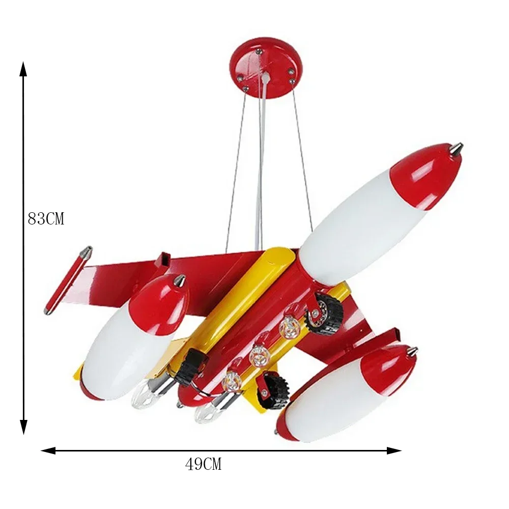 غرفة الأطفال الحديد الطائرات قلادة ضوء Led 110 فولت-220 فولت E14 LED مصباح الصبي قلادة أضواء لغرفة الطعام الحديثة معلقة #2