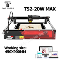 Twotrees TS2-20W MAX Laser Engraver CNC Metal Laser Engraving Machine Laser Cutter Leather Wood Acrylic Support Offline Control