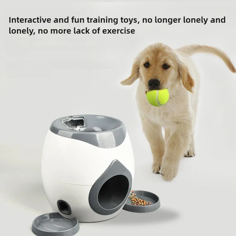 Pet Tennis Ball Launcher, Automatic Tennis Ball Launcher, Treat Reward Machine, Interactive Dog Toy Snack Reward Machine