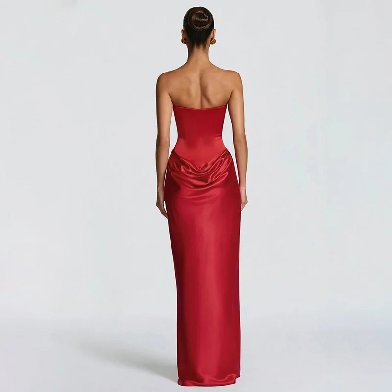 2026 Sommer Neues Elegantes Ärmelloses Figurbetontes Kleid für Damen mit Bandverzierung Formelles Bodycon-Kleid – Detail 31