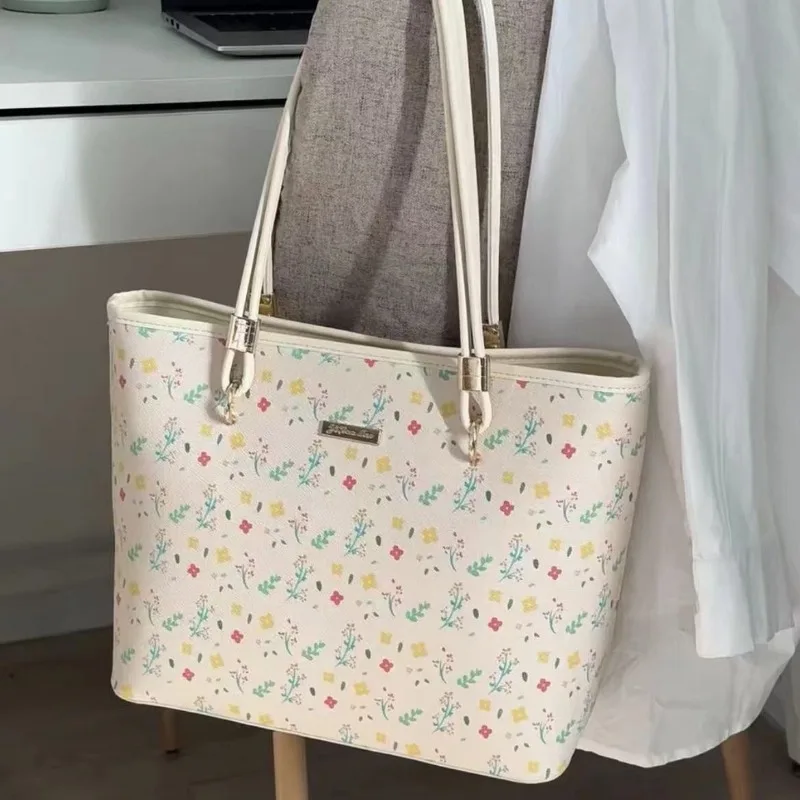 

Niche New Tote Bag Women Large Capacity Underarm Handbag College Students Commuting Fashion Handbags Printing One Shoulder Bags