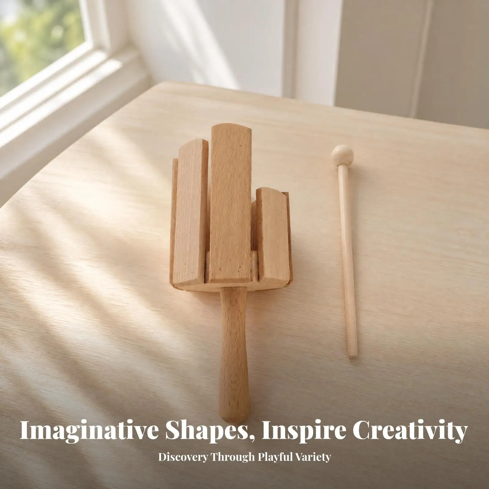 Wood Block Paper Box Package Slotted Wooden Percussion Instrument Segmented Body
